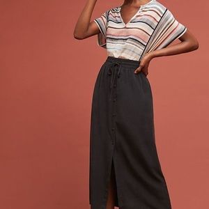 Anthropologie Cloth & Stone Buttonfront Maxi Skirt